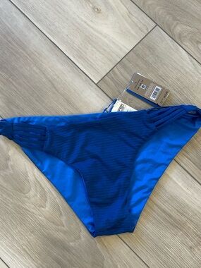 New women’s Patagonia Blue Ribbed Bikini Bottoms